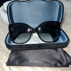 Gucci Black Sunglasses with Protective Accessories